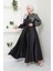 Kadın Moda Giyim Tesettür Abiye Pul Saten Elbise 2755 2