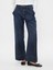 Kadın Mavi High Rise Wide-Leg Jean Pantolon 3