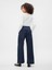 Kadın Mavi High Rise Wide-Leg Jean Pantolon 4