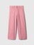 Kız Çocuk Pembe High Rise Stride Wide-Leg Ankle Jean Pantolon 2