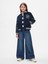Kız Çocuk Koyu Mavi Mid Rise Baggy Jean Pantolon 1