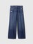 Kız Çocuk Koyu Mavi Mid Rise Baggy Jean Pantolon 2