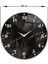Şık Siyah Mermer Cam Saat, 40 cm çap, modern ve zarif tasarım 4