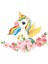 Sevimli çocuk odası yuvarlak saat, pembe unicorn tasarımıyla şık ve eğlenceli 3