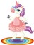 Sevimli çocuk odası yuvarlak saat, pembe unicorn tasarımıyla şık ve eğlenceli 4