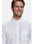 Levılle Beyaz Nakışlı Standard Fit Erkek Gömlek 2