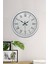 40 cm Beyaz Metal Retro Duvar Saati, şık ve sade dekoratif saat, 33x44 boyut. 1