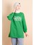 Yırtmaç Detaylı Düz Sweat Something Sweat Yeşil 1
