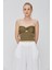 Kadın Ultra Soft Kumaş Straplez Crop Bluz 1