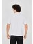 Unisex Jakar Kumaş Slim Fit T-Shirt - Beyaz 3