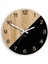 Modern ahşap katmanlı sessiz mekanizmalı şık duvar saati 30x30, siyah renk 1