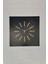 Kare Çizgi Desenli Gold Pleksi Siyah ve Altın Renkli Modern Duvar Saati 50x50 2
