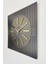 Kare Çizgi Desenli Gold Pleksi Siyah ve Altın Renkli Modern Duvar Saati 50x50 3