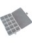 15 Bölmeli Kolye, Yüzük, Takı Düzenleyici Organizer Plastik Şeffaf Kutu 10 x 17 x 2 cm 3