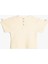 Tüvit Crop T-Shirt Kısa Kollu Fiyonk Detaylı Bisiklet Yaka Pamuklu 2
