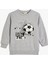 Slogan Baskılı Sweatshirt Bisiklet Yaka 1