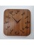 Modern Osmanlıca ahşap kare saat 50x50cm, sıcak kahverengi tonları, şık tasarım 3