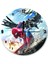 Mavi Spider Man ev temalı yuvarlak duvar saati, 30x30 cm, şık ve dekoratif tasarım 1