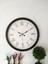 Şık Siyah Metal Retro Duvar Saati 40 Cm, Bej Detaylı, Dekoratif ve Zarif Tasarım 1