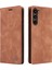 Samsung Galaxy S24 Için Flip Case Kapak Cüzdan Deri Kılıf Basit (Yurt Dışından) 1