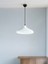 Modern Metal Sarkıt, Salon, Hol, Mutfak Avizesi, Beyaz Renk Metal Avize, 36 cm Çapında Metal Avize 3