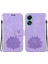 Oppo A78 4g Kickstand Kabartma Lotus Çiçek Kickstand Cüzdan Için Flip Case (Yurt Dışından) 1