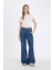 Wide Leg Yüksek Bel Uzun Jean Yıkamalı Pantolon D5521AX24WN 2