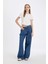 Wide Leg Yüksek Bel Uzun Jean Yıkamalı Pantolon D5521AX24WN 3