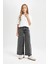 Kız Çocuk Wide Leg Geniş Bol Paça Cepli Jean Pantolon C8536A824AU 1