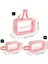 Seyahat Makyaj Çantası Washbag Taşınabilir Pvc Su Geçirmez 3'lü Çanta Seti Pembe 2