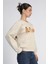 Tila Kadın O Yaka Sweatshirt Taş 4