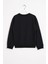 Yakası ve Kolları Garnili Siyah Renk Erkek Çocuk Sweatshirt 3