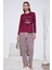 Regular Fit Desenli Bisiklet Yaka Pijama Takımı 65719102 2