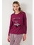 Regular Fit Desenli Bisiklet Yaka Pijama Takımı 65719102 3