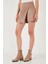 Asimetrik Kışlık Scuba Süet Düğme Detaylı Slim Fit Şort Etek Bayan Şort Etek 5865968 5