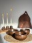 El Yapımı Natural Jumbo Bowl Kasesi 3 'lü Set / Doğal 3 Lü Çerezlik Seti 2