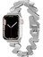 Apple Watch Uyumlu 7 8 9 45MM Kordon Metal Kıvrımlı Desenli Parlak Çelik Krd-80 1