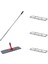3'lü Nemli Mop Takımı, 40 cm, Katlanır Aparat, Metal Sap, Temizlik Seti, Beyaz 1