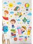 Çocuk Odası Renkli Duvar ve Kapı Sticker Seti, Eğlenceli Dekorasyon Aksesuarları, 5+ Parça 1