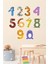 Renkli Sayı Figürlü Çocuk Duvar Sticker 50x70 cm, 5+ Parça 1