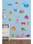 Renkli Balıklar Temalı Çocuk/Bebek Odası Cam Duşakabin Sticker, 1 Parça 2
