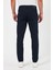 TheSeason Erkek Lacivert Gabardin Pamuklu Keten Slim Fit Yan Cep Esnek Chino Pantolon 5