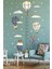 Ayıcıklı Uçan Balonlar Boy Cetveli Boy Ölçer Çocuk Odası Duvar Sticker Seti 3
