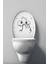 Şirin Siyah Klozet Stickerı, Banyo Dekoru Parçası, Düz Tasarım, 1 Parça 3