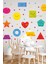 Renkli geometrik şekiller çocuk odası eğitici sticker seti, 5+ parça, çok renkli, figür desenli 1