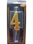 Ngüzel Party 4 Yaş Büyük Boy (7 Cm) 4 Rakam Lüks Pasta Mum Gold 1
