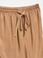 71536 Belden Bağlamalı Dökümlü Pantolon-Açık Camel 3