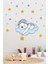 Çocuk Odası Renkli Bulut ve Ayı Duvar Sticker Seti 1