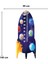 Çocuk odası gezegenler ve roket temalı renkli duvar sticker 140x55 cm 4