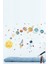 Astronot ve Gezegenler Set Salon Yatak Odası Mutfak Balkon Ev Duvar Süsü Kağıdı Sticker 100 x 40 cm 2